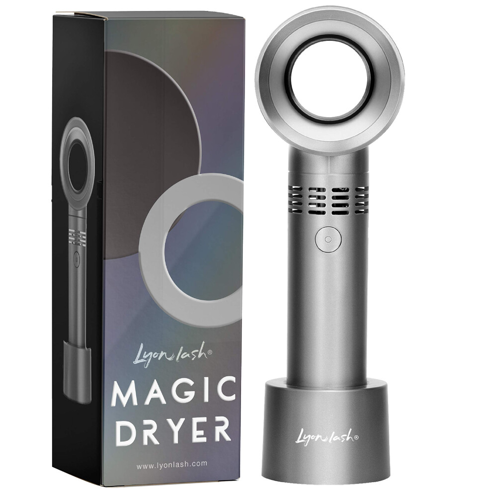 Lyon Lash Portable Usb Rechargeable Bladeless Mini Fan/Air Conditioning Blower/Handheld Cooling Dryer, Essential Eyelash Extension Supplies, Dries Eye