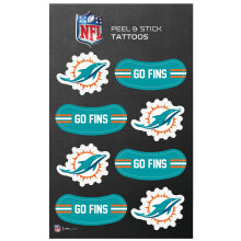 Rico Industries NFL Miami Dolphins Peel en Stick Tattoos Klein