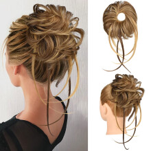 HOOJIH Messy Bun Hair Piece, Super Long Tousled Hair Bun Extensions with Scrunchies