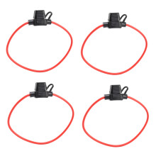 4X 14AWG Wire In- Car Automotive  Blade Fuse Holder Fuseholder 20A