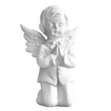 Cherub Angelic Praying Boy Girl Sculpture-Prayer Angel Boy