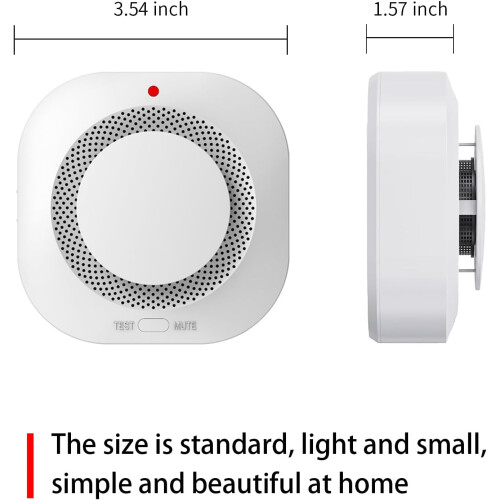 UL Certified Smoke Detector and Fire Alarm, 10Year Sensor, Wireless 85dB LED, 2 Pack 2