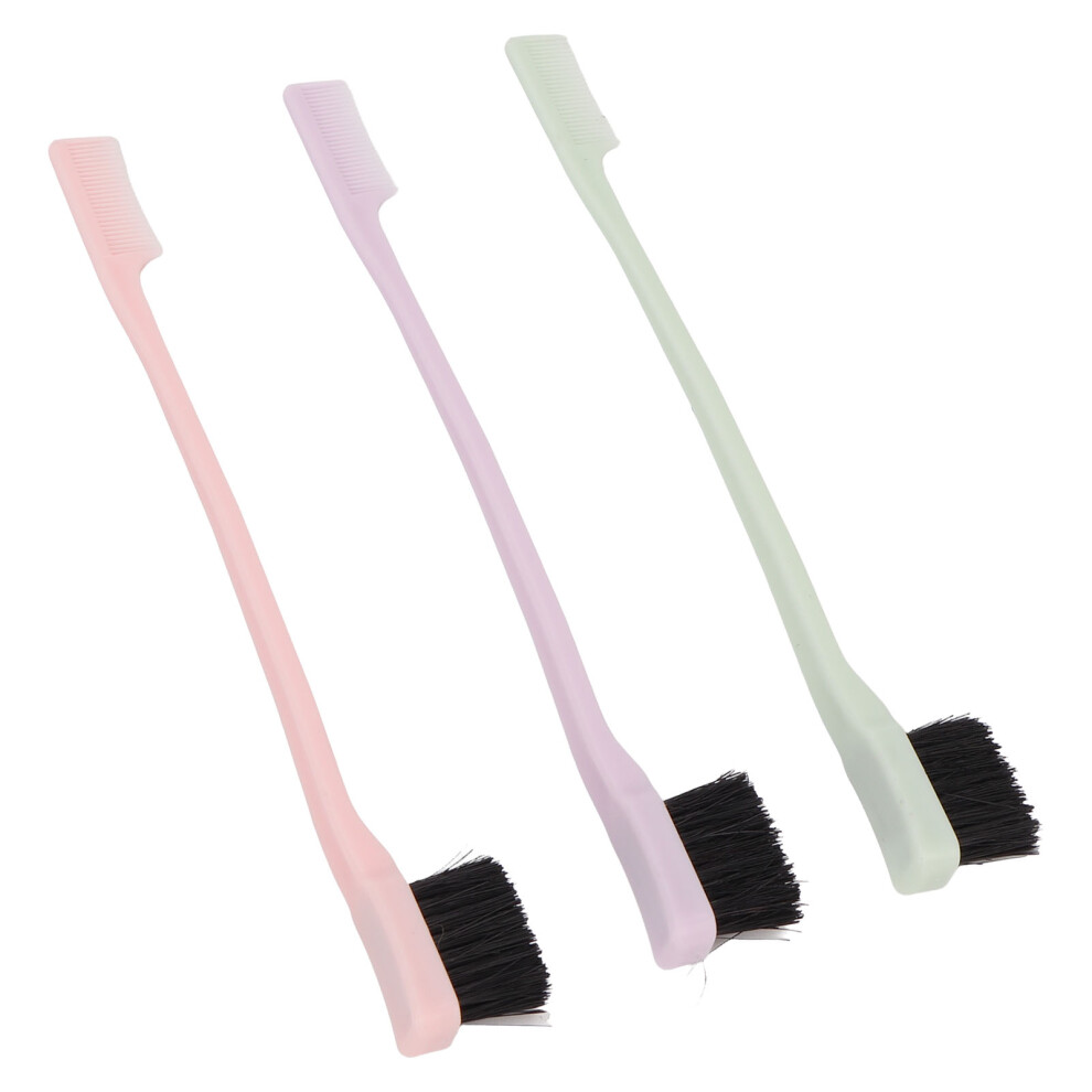 Unisex 6Pcs Fine Tooth Dual Edge Brush Comb For Hair Styling & Eyebrow Shaping