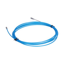 Blue Plastic Covered Steel Wire Rope 15m 0.4mm High Tensile Traction