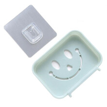 Jabonera adhesiva para pared de ducha, diseño que ahorra espacio y escurridor automático, bandeja para jabón de baño, jabonera para lavabo con