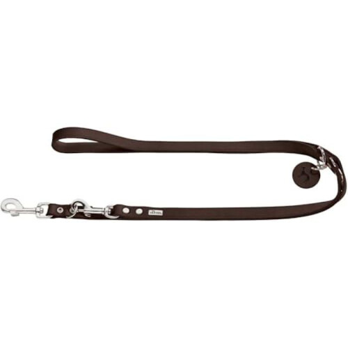 Hunter Training Leash - HUNTER - Soft Cowhide - 13 mm - 200 cm - Dark Brown