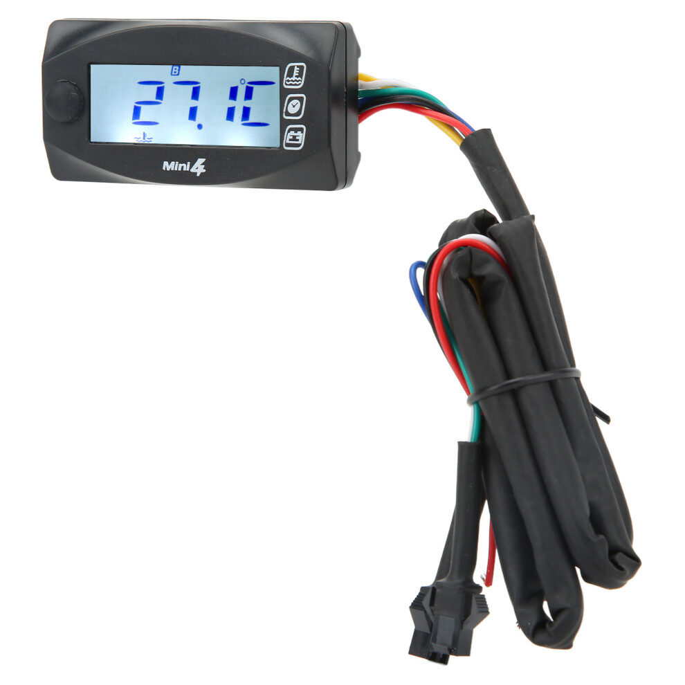 Motorcycle Lcd Digital Voltage & Temperature Gauge With M16x1.5 Thread 7891371839640