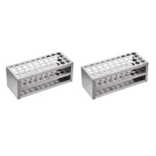 2 Sztuki 14mm 40-Otworowy Aluminiowy Stojak na Probówki Wielofunkcyjny Uchwyt na Probówki Laboratoryjne Sprzęt Laboratoryjny