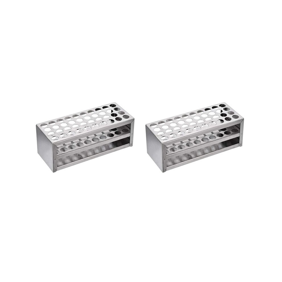 2 Pcs 14Mm 40 Hole Aluminum Test Tube Rack Multifunctional Laboratory Test Tube Holder Laboratory Equipment 6031710368030