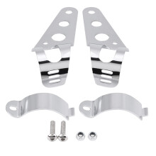 Durable Steel Construction Universal Headlight Mount Brackets High Strength Fork Tube Clamp Kit Sturdy and Steady Premium Material Adjustable Fitment