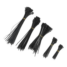 550 Stück Nylon Kabelbinder Sortimentsset, Schwarz, Verschiedene Größen
