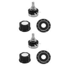 2X Rotary Carbon Potentiometer with Diameter with Knob, RV24YN 20S B103 10K Ohm