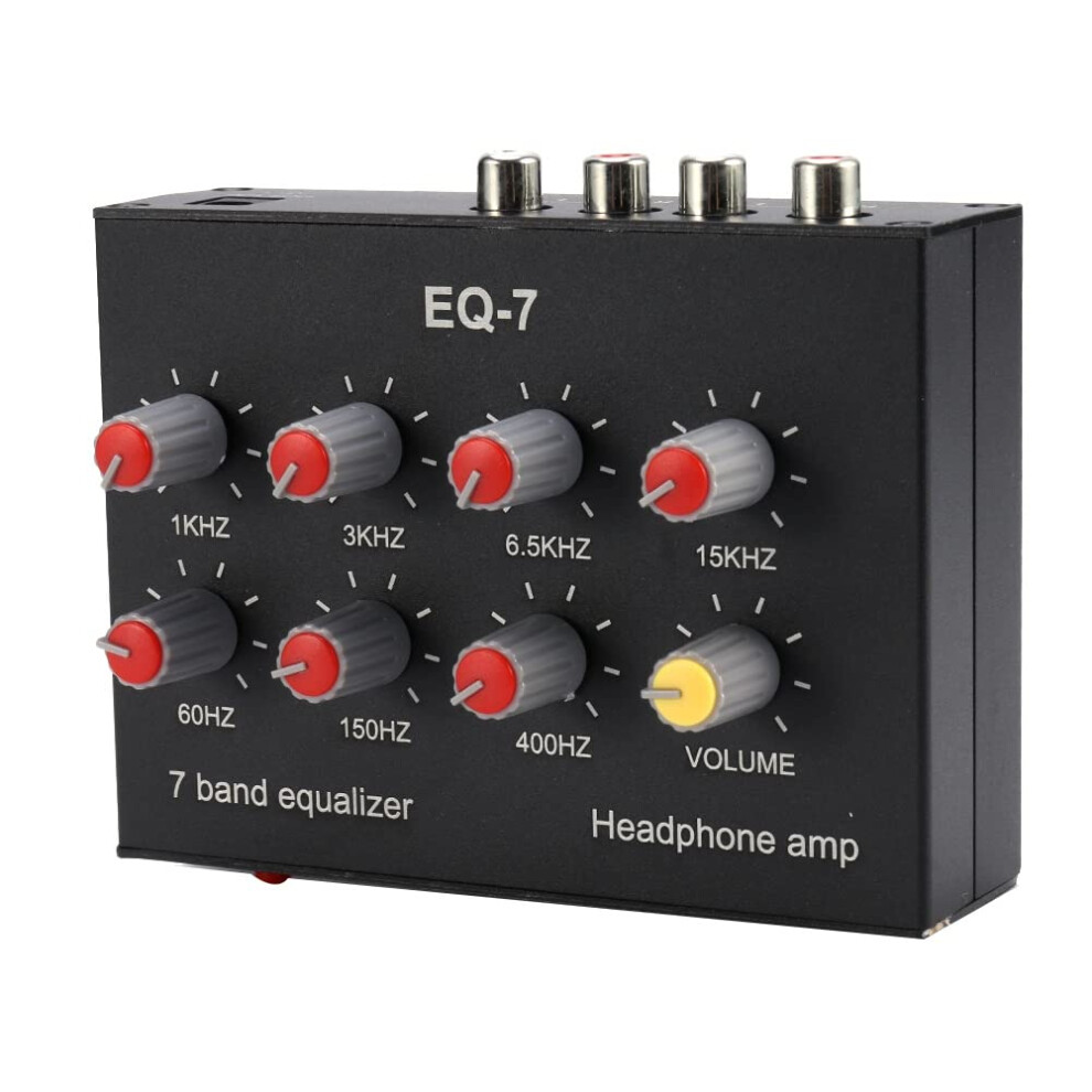 Car Audio Equalizer 7Band Eq 2Channel Mixer With Headset Amp And Microphone Support Black 9169991282589