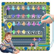 Montessori Wooden Magnetic Alphabet Maze Board Airplane Theme Educational Toy for Toddlers 3-5 Years Learning Reading & Writing