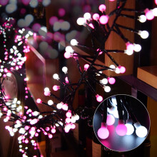 Op afstand bedienbare kerstverlichting voor decoratieve lichtsnoeren, IP44 waterdichte kerstverlichting op zonne-energie, 8 lichtstanden, 400 LED's,