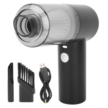 Draadloze handstofzuiger voor in de auto met oplaadbare batterij, 3-in-1 luchtblazer/stofzuiger met draadloze LED-verlichting en handpompfunctie.