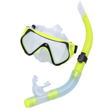 Snorkeling Gear for Adults, Dry Top Snorkel with Panoramic Anti-Leak and Anti-Fog Tempered Glass Snorkel Mask, Integrated Snorkel Design for Superior