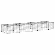 Gaiola para animais de estimação com 36 painéis e porta 35 x 35 cm preta 02_0041580
