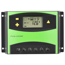 MPPT-Solar-Laderegler mit automatischer Nachführung, LCD-Anzeige, zwei USB-Anschlüssen, Timer-Einstellung und mehreren Lastregelungsmodi, geeignet