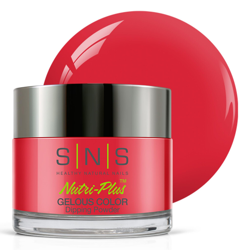 Sns Healthy Natural Sns Nail Dip Powder, Gelous Color Dipping Powder - Lamborghini Drive (Red) - Long-Lasting Dip Nail Color Lasts 14 Days - Low-Odor & No Uv Lamp Require