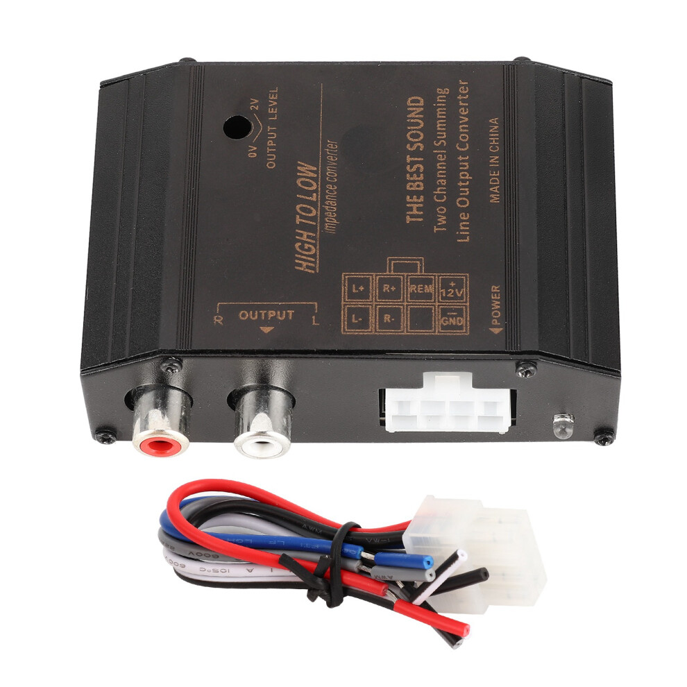 Rca High To Low Car Audio Stereo Level Converter With Delay Switch Output And Power Amplifier Control Adjustable Bass Anti Interference Plug And Play 9437117443559