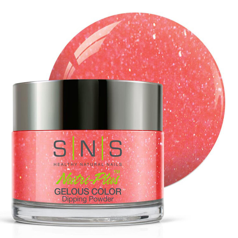 Sns Healthy Natural Sns Nail Dip Powder, Gelous Color Dipping Powder - Very Structured (Pink/Peach, Shimmer) - Long-Lasting Dip Nail Color Lasts 14 Days - Low-Odor & No U