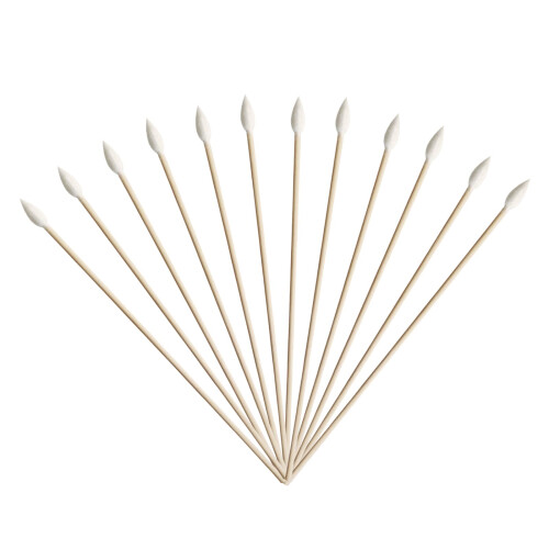 500pcs Bastoncillos de Algodón de 6 Pulgadas con Mango de Madera, Aplicadores de Punta
