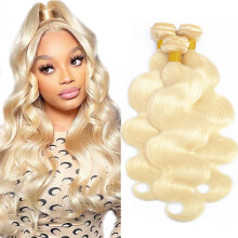 613 Bundles Menschenhaar 14" 16" 18" 300g 12A Grad 613 Blonde Body Wave 3 Bundles 100% Unverarbeitetes Brasilianisches Haar