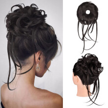 HOOJIH Messy Bun Hårstycke, Super Lång Tousled Updo Hårbunt