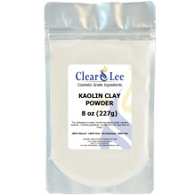ClearLee Poudre de Kaolin Cosmétique - 100% Pure - Pour Détoxification et Rajeunissement de la Peau