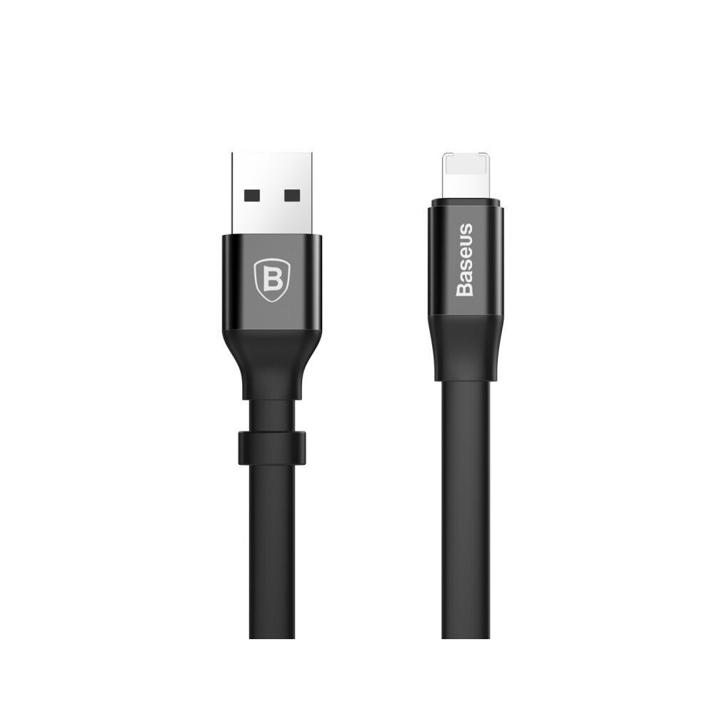 (Black) Baseus 2In1 Micro Usb Dual Fast 8 Pin Charge Sync Data For Cable Andriond Black 696872186869
