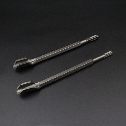 (Round Shank Flat Head,14*160mm)Advanced Rotary Hammer Chisel Bits Set Chrome Steel Tile Bull Chisel Point 1