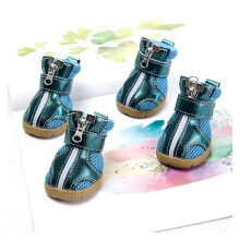 (Blue,4.8cm/1.89in)Dog Shoes Small And Medium Sized Pet Clothing Non Slip Breathable Tendon Sole