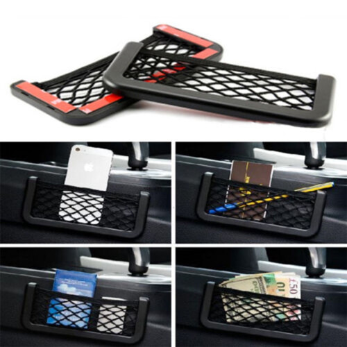 Universal Car Seat Side Back Net Storage Bag Phone Organizer Holder Pocket