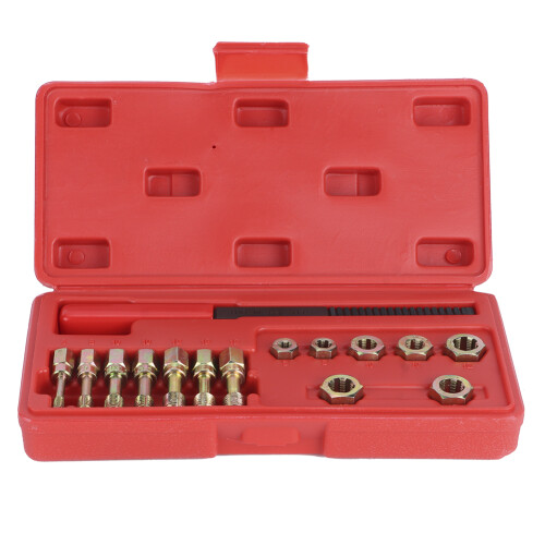 Durable Thread Repair Tools High Quality Carbon Steel Thread Repair Kit Metric Thread Chaser Universal Rethreading Set Hexagonal Shape Socket