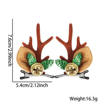 (Brown Bell Antler) Stylish Hair Christmas Accessories With Cute Plush Antlers And Festive Women For Decorations