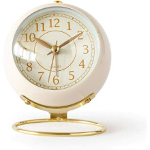 Relógio analógico retrô a bateria, design sem fio, ajuste de hora fácil, movimento silencioso, ambiente tranquilo para sala de estar, cozinha,
