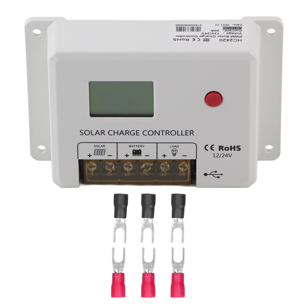 Pwm Solar Charge Controller With Short Circuit Protection, Battery Regulator Featuring Adjustable Charge Discharge Parameters Lcd Display Ultra Low 9551475346120