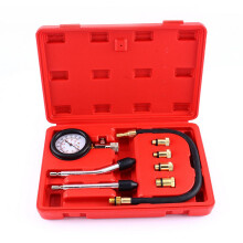 Universal Compatibility Petrol Engine Cylinder Compression Tester Automotive Tool Gauge Compression Pressure Testing Adjustable Brass Adapters Easy