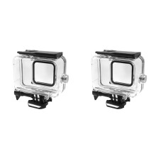 2X Tauchergehäuse für Go Pro 11 10 9 Schwarz Actionkamera Unterwasser 45M Schutzgehäuse Actionkamera Zubehör