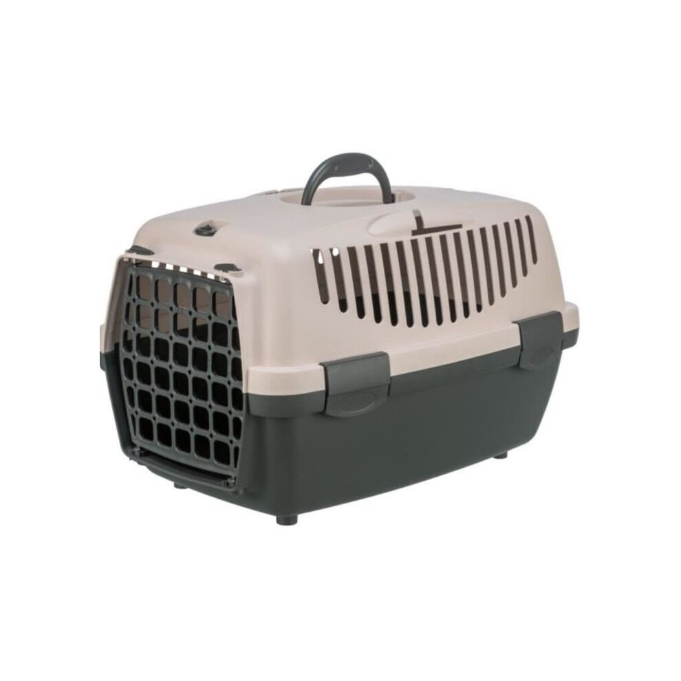 New Trixie Transport Box - Capri 1 - Gray/Blush - Interior - For Dog Dark/Gray