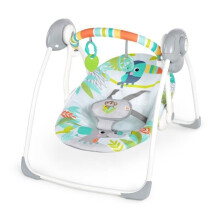 BRIGHT STARS Transat Baby Schaukel elektrisch faltbar Toucan Spielzeugbogen abnehmbar, Wippregulierung, Timer
