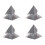 4X Prism Optical Glass Pyramid 40mm High Rectangular Polyhedron Suitable for Teaching Experiments 1