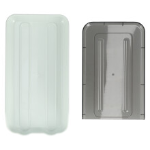 Organizador de ovos para geladeira com tampa, design automático com rodinhas, transparente, grande capacidade, resistente a baixas temperaturas e