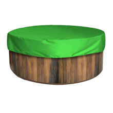 Telo di copertura rotondo per piscina e vasca idromassaggio, protezione completa per esterni con coulisse regolabile, tessuto impermeabile e