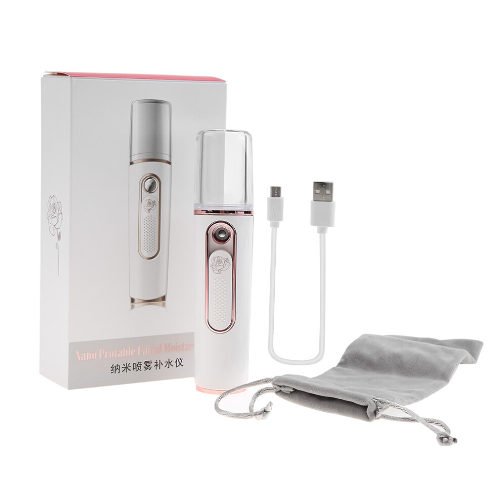 Handy Nano Facial Mister, Ultrasonic Technology Restores Skin, Portable Steamer With Visual Water Tank And36Ml Capacity