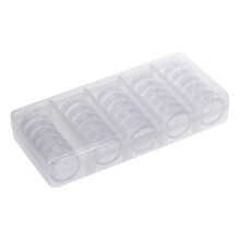 Plastic Storage Organizer Box With Coin Protector Cases In Transparent Design For Coin Holder And Collection Supplies, Easy To Open Dust Proof Coin