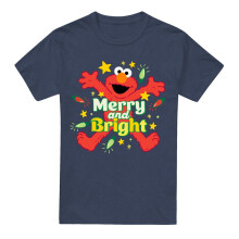 (3XL, Royal Blue) Sesame Street Unisex Adult Happy Holidays Characters Heather T-Shirt