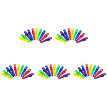 Plastic Kazoos Musical Instruments with Kazoo Flute Diaphragms for Gift, Prize and Party Favors 5 Colors (50 Pieces)
