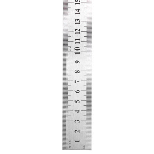Stainless Steel Double Side Measuring Straight  Ruler 60cm/24", Silver 2